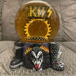 Kiss Rock Band Snow Globe with Black and Gold Details